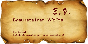 Braunsteiner Véta névjegykártya